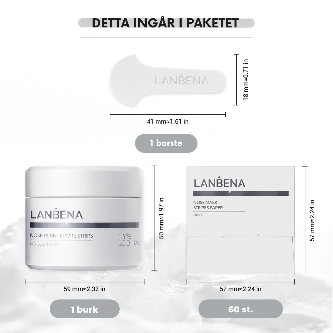 LANBENA AloPure™ – Blackhead-kräm + 60 nässtrips för porrengöring