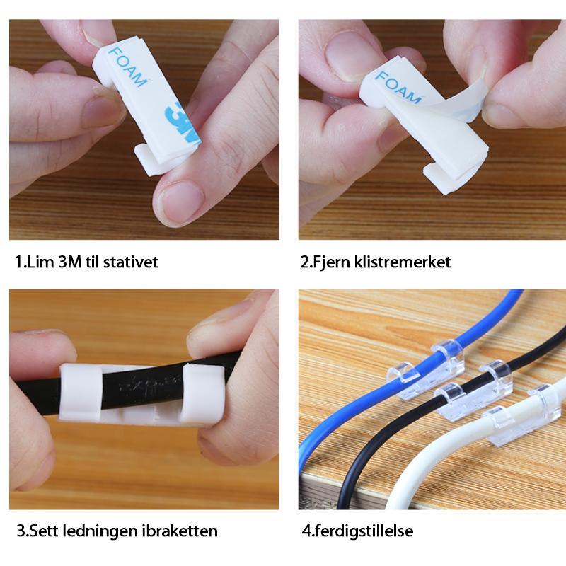 EasyStick Kabelklämmor - 20 stycken