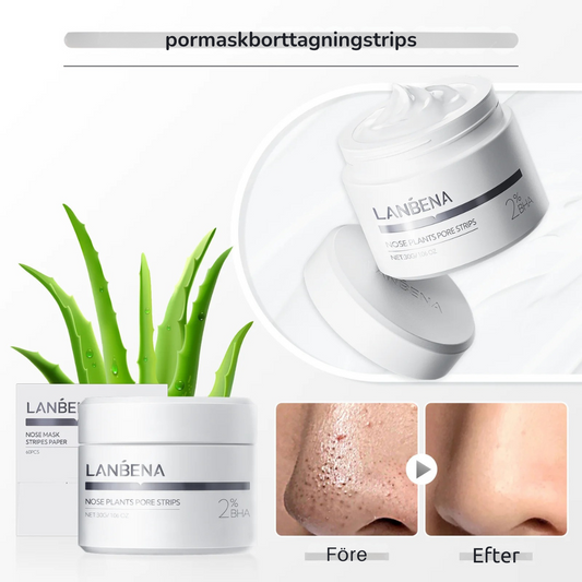 LANBENA AloPure™ – Blackhead-kräm + 60 nässtrips för porrengöring