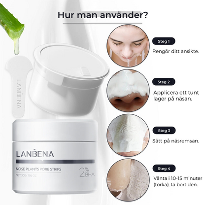 LANBENA AloPure™ – Blackhead-kräm + 60 nässtrips för porrengöring