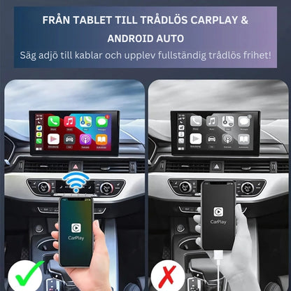 EasyDrive trådlös Apple CarPlay & Android Auto